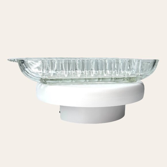 Anchor Hocking Glass A560 Relish Dish Vanity Fan Handles Scalloped Edges USA - Picture 10 of 10